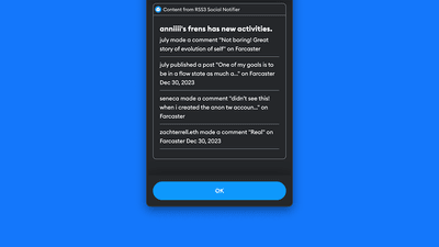 Screenshot for RSS3 Social Notifier