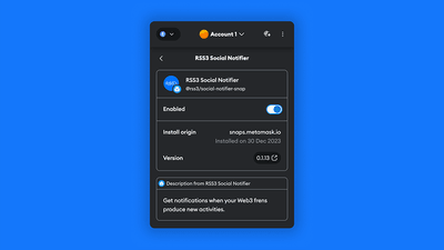 Screenshot for RSS3 Social Notifier