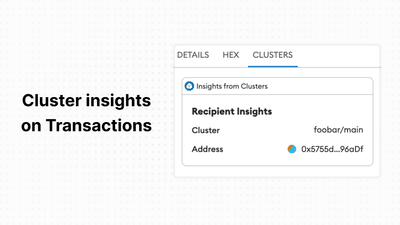 Screenshot for Clusters