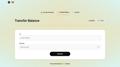 Screenshot for Zcash Shielded Wallet