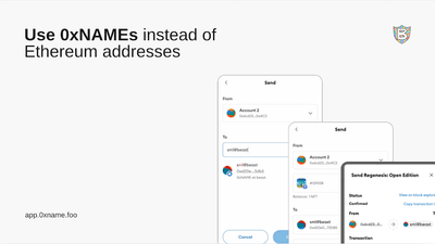 Screenshot for 0xNAME resolver