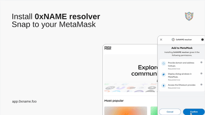 Screenshot for 0xNAME resolver