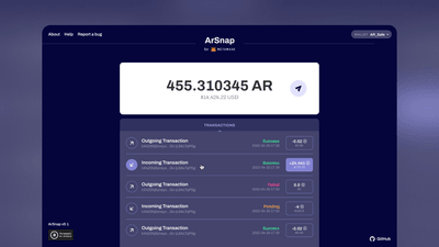 Screenshot for Arweave Wallet